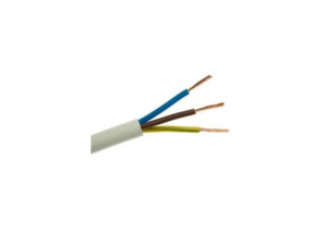 Przewód warsztatowy OWY 3x2,5 żo H05VV-F oponowy 300/500V, linka, BIAŁY, bęben 500m; ELEKTROKABEL