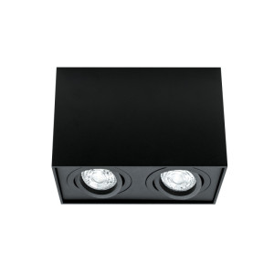 Punktowa oprawa sufitowa PALLAD 2 Black 2xGU10 kwadratowa czarna EDO777110 EDO