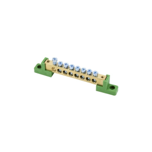 Listwa Zaciskowa Na Izolatorach Płaskich 8x12 8-torowa Zielona