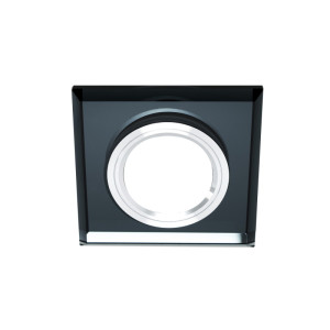 Szklana punktowa oprawa sufitowa CRYSTAL Black IP20 kwadratowa czarna EDO777131 EDO