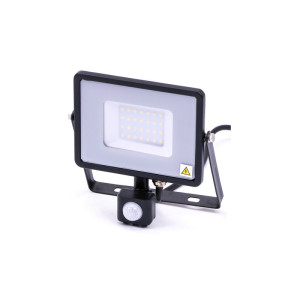 Naświetlacz LED z czujnikiem ruchu 30W 2400lm, barwa: 4000K neutralna biel, obudowa: czarna IP65, 5 lat gwar., Chip SAMSUNG; V-TAC