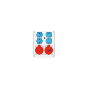 Rozdzielnica stacjonarna R-BOX 240, 2x gniazdo 3-fazowe 32A/5P, 4x gniazdo 1-fazowe 230V, IP40; B.1627, PAWBOL