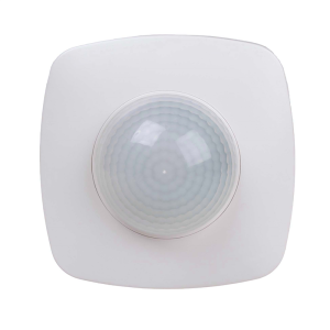 Czujnik ruchu PIR z funkcją obecności, IP-65, sufitowy, 360°, 10A, 230V, biały