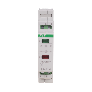 Lampka kontrolna modułowa LED czerwona/zielona sygnalizujaca dwa różne stany, 130-260V AC/DC; LK-714; F&F
