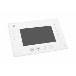 Wideodomofon: monitor 7" kolorowy z pamięcią, port karty SD, plastik/aluminium, czarny + zasilacz