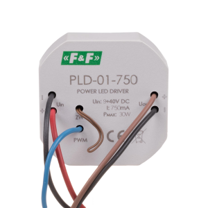 Zasilacz LED mocy nap. wej. 5÷40V DC, montaż w puszce O61, 750W