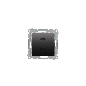 Simon54 ładowarka USB C+A (moduł), 30W, 230V; antracyt; DEC2CAQ.01/48; KONTAKT-SIMON