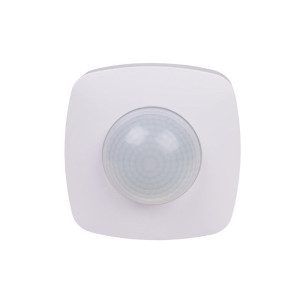 Czujnik ruchu PIR z funkcją obecności, sufitowy, 360°, 10A, 12÷24 V AC/DC, biały