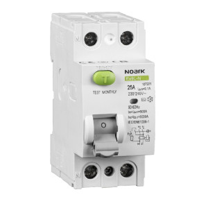 Wyłącznik różnicowoprądowy 2P 25A 30mA typ AC 6kA, Ex9L-N 2P 25A 30mA; 108314 NOARK ELECTRIC