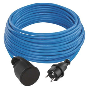 Przedłużacz mrozoodporny / 10 m / 1 gniazdo / niebieski / PVC / 230 V / 1,5 mm2