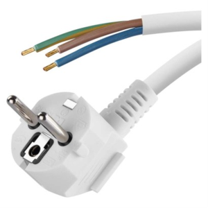 Przewód przyłączeniowy PVC 3×1,5mm, 5m biały