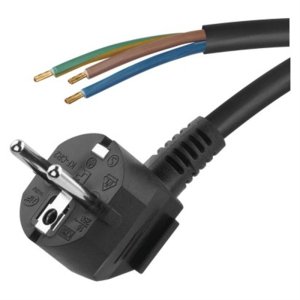 Przewód przyłączeniowy PVC 3×1,5mm, 5m czarny