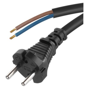 Przewód przyłączeniowy guma 2×1,5mm, 3m czarny