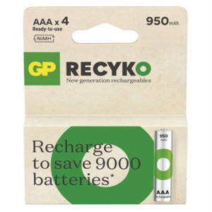 Akumulatorek ReCyko 950 AAA (HR03) 4PP /*MPP; B25114, GP BATTERIES