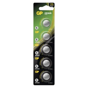 Bateria litowa guzikowa CR1620 5BL; B1570, GP BATTERIES