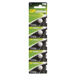 Bateria litowa guzikowa CR1216 5BL; B1565, GP BATTERIES