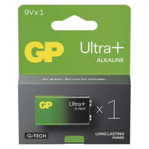 Bateria alkaliczna ULTRA PLUS 9V (6LR61) 1PP; B03511, GP BATTERIES