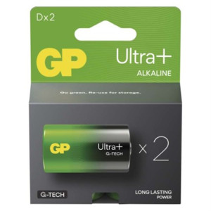 Bateria alkaliczna ULTRA PLUS D (LR20) 2PP, 2szt; B03412, GP BATTERIES
