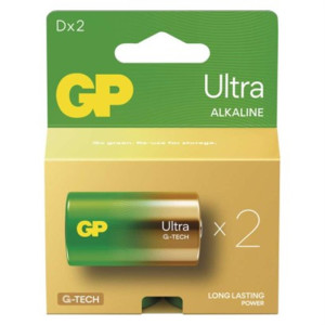 Bateria alkaliczna ULTRA D (LR20) 2PP, 2szt; B02412, GP BATTERIES