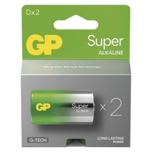 Bateria alkaliczna SUPER D (LR20) 2PP, 2szt; B01412, GP BATTERIES