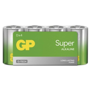 Bateria alkaliczna SUPER D (LR20) 4SH, 4szt; B01404, GP BATTERIES