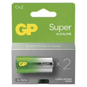 Bateria alkaliczna SUPER C (LR14) 2PP, 2szt; B01312, GP BATTERIES