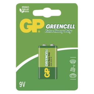 Bateria cynkowa GREENCELL 9V (6F22) 1BL; B1251, GP BATTERIES