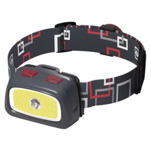 Latarka czołowa LED COB + CREE 330 lm, 65 m 3× AAA