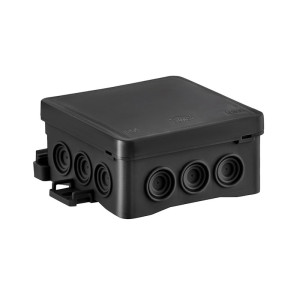 NS6 Puszka naścienna fastbox 85x85x40mm kolor czarny z hakiem (dodatkowo)