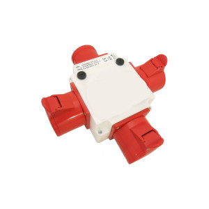 Rozdzielacz siłowy IP44 wt.16A/5st.+ gn.3x16A/5st.