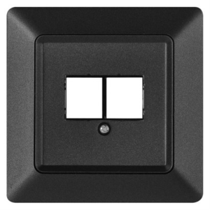 Pokrywa gniazda 2× RJ45, antracyt