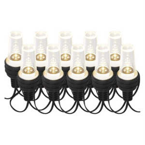 Łańcuch Party 10x 1 LED, przeźroczyste, 4,5 m, zimna biel, IP44