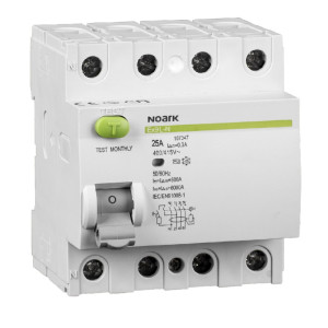 Wyłącznik różnicowoprądowy 4P 40A 30mA typ AC 6kA, Ex9L-N 4P 40A 30mA; 108332 NOARK ELECTRIC