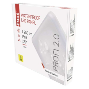Panel LED VIXXO wpuszczany kwadratowy 13,5 W IP65 neutralna biel