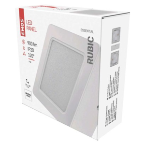 Panel LED natynkowy RUBIC 2w1, kwadrat, biały, 9W, naturalna biel