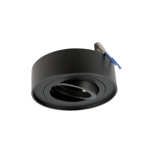 LED Oprawa ROLLO midi, wpuszczana punktowa okrągła czarna, 1xGU10 max. 35W, kąt świecenia 45 st., IP20; 242656, LEDIN