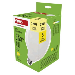 Żarówka LED Filament G125 / E27 / 18 W (150 W) / 2452 lm / ciepła biel