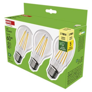 Żarówka LED Filament A60 A CLASS/ E27 / 3,8 W (60 W) / 806 lm / ciepła biel
