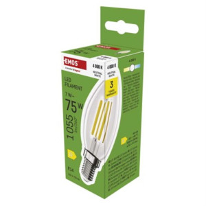 Żarówka LED Filament świeczka / E14 / 7 W (75 W) / 1055 lm / neutralna biel