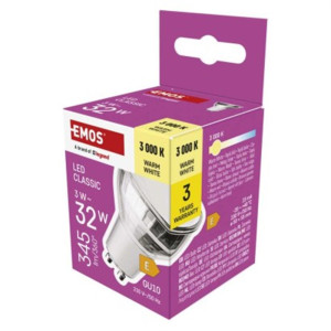 Żarówka LED Classic MR16 srebro/ GU10 / 3 W (32 W) / 345 lm / ciepła biel