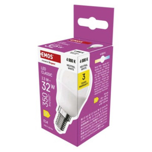 Żarówka LED Classic Mini Globe / E14 / 2,5 W (32 W) / 350 lm / neutralna biel