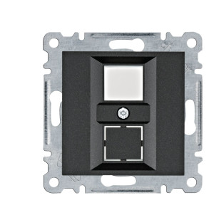 LUMINA Płytka podwójna Keystone Jack, czarny; WL2323, HAGER