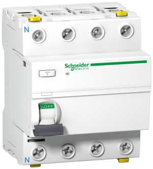 Wyłącznik różnicowoprądowy Acti9 iID-63-4-30-AC 63A 4-biegunowy 30mA typ AC; A9Z11463, SCHNEIDER ELECTRIC