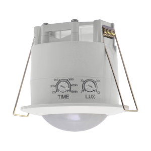 Czujnik ruchu 1200W 230VAC IP20, wykryw.max 6m, wpuszczany w sufit, biały, OKO PIR WHITE; 3694, STRUHM