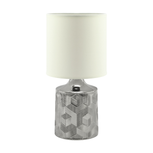 Lampka stołowa LINDA E14 CHROME/WHITE