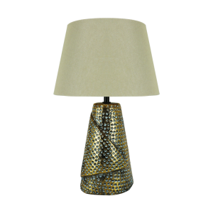 Lampka stołowa MAGDA E27 GOLD / BEIGE