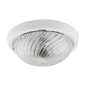Plafoniera na żarówkę LED E27 max 75W IP44 IK10, do stosowania na zewnatrz i wewnątrz, wymiary: 105x250x250, biała, WIR 75 WHITE; 02746, STRUHM