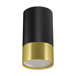 Punktowa oprawa sufitowa natynkowa PUZON DWL GU10 BLACK/GOLDEN