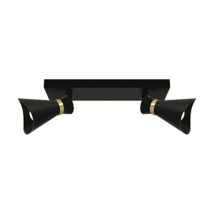 Oprawa ścienno-sufitowa LORETA SPT E14 2L BLACK/GOLDEN