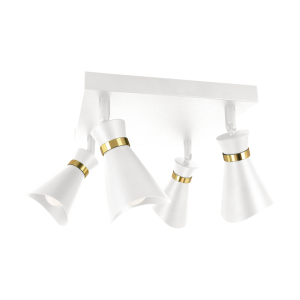 Oprawa ścienno-sufitowa LORETA SPT E14 4D WHITE/GOLDEN